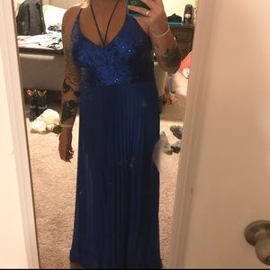 Bright Blue Strappy Gown